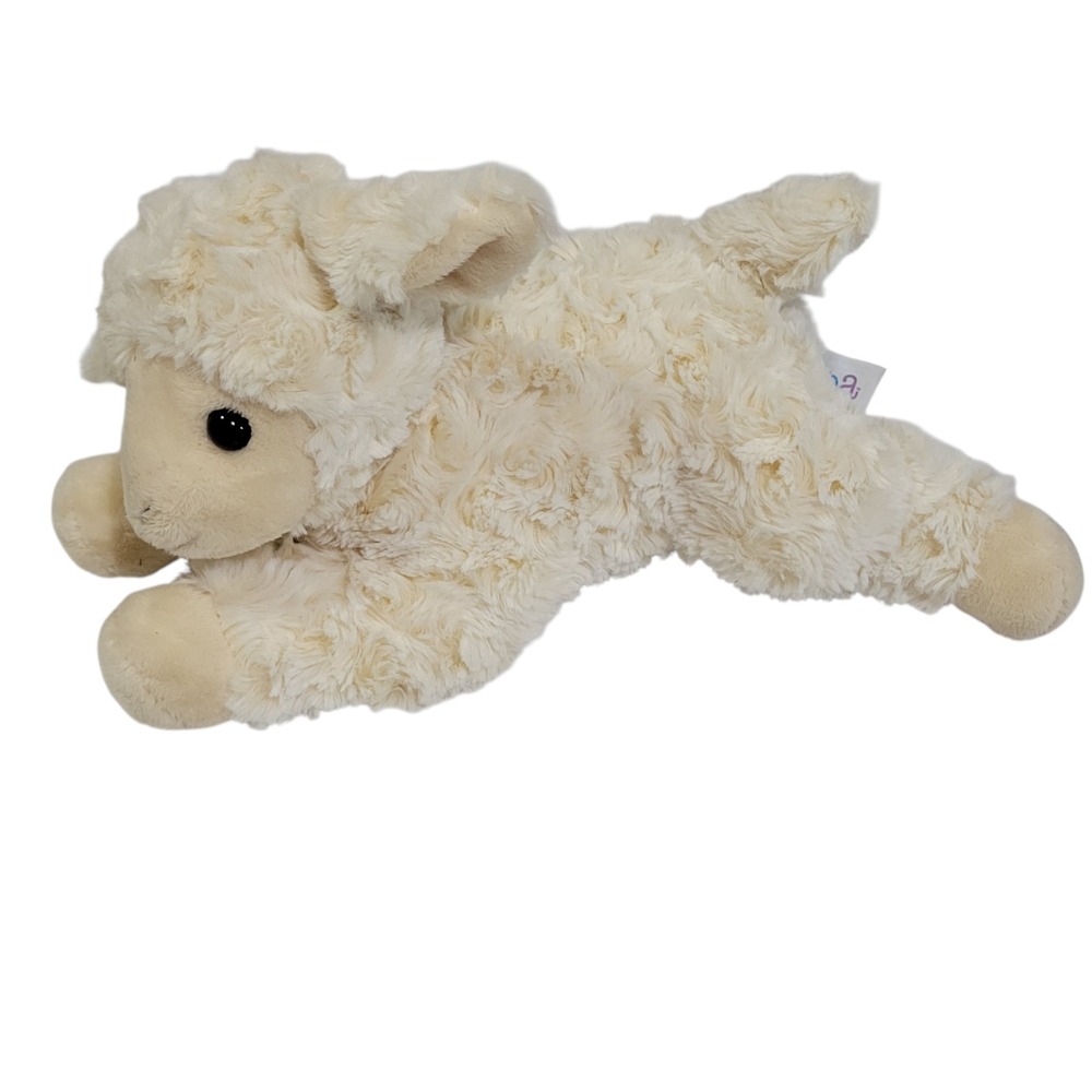 Ebba Aurora World Inc Musical Lamb Plush Stuffed Toy Wind Up Cream Music Box 11"